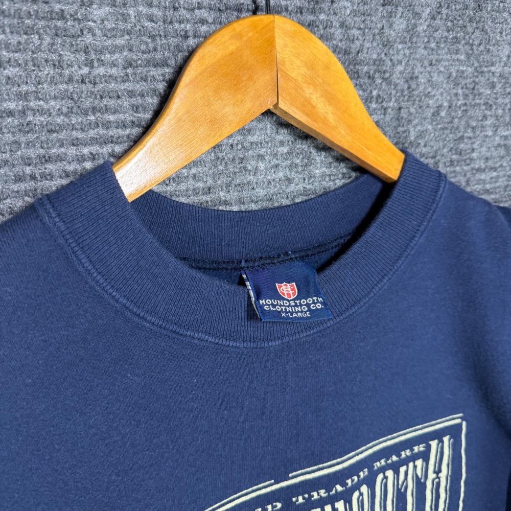 Houndstooth Clothing Co Navy Blue Graphic Sweatshirt Mens XL Made in USA Vintage - Picture 4 of 7